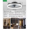 imagezouzai Low Profile Ceiling Fan with Lights and Remote 189 inch Modern Ceiling Fans Flush Mount Dimmable LED Fan Light Ceiling Fans with Lights for Bedroom Black Frosted RingBlack