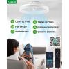 imagezouzai Low Profile Ceiling Fan with Lights and Remote 189 inch Modern Ceiling Fans Flush Mount Dimmable LED Fan Light Ceiling Fans with Lights for Bedroom Black Frosted RingWhite
