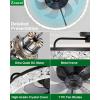 imagezouzai Low Profile Ceiling Fan with Lights and Remote 189 inch Modern Ceiling Fans Flush Mount Dimmable LED Fan Light Ceiling Fans with Lights for Bedroom Black Frosted RingBlack