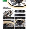imagezouzai Low Profile Ceiling Fan with Lights and Remote 189 inch Modern Ceiling Fans Flush Mount Dimmable LED Fan Light Ceiling Fans with Lights for Bedroom Black Frosted RingWhite