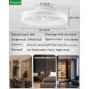 imagezouzai Low Profile Ceiling Fan with Lights and Remote 189 inch Modern Ceiling Fans Flush Mount Dimmable LED Fan Light Ceiling Fans with Lights for Bedroom Black Frosted RingWhite