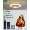 imagezouzai Low Profile Ceiling Fan with Lights and Remote 189 inch Modern Ceiling Fans Flush Mount Dimmable LED Fan Light Ceiling Fans with Lights for Bedroom Black Frosted RingWhite
