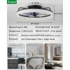 imagezouzai Low Profile Ceiling Fan with Lights and Remote 189 inch Modern Ceiling Fans Flush Mount Dimmable LED Fan Light Ceiling Fans with Lights for Bedroom Black Frosted RingBlack