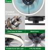 imagezouzai Low Profile Ceiling Fan with Lights and Remote 189 inch Modern Ceiling Fans Flush Mount Dimmable LED Fan Light Ceiling Fans with Lights for Bedroom Black Frosted RingBlack
