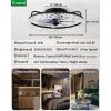 imagezouzai Low Profile Ceiling Fan with Lights and Remote 189 inch Modern Ceiling Fans Flush Mount Dimmable LED Fan Light Ceiling Fans with Lights for Bedroom Black Frosted RingBlack