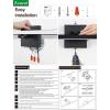 imagezouzai Modern LED Bathroom Vanity Light Bar Black IP44 Over Mirror Bath Wall Fixture 5CCT Adjustable DualSided 180 Adjustable Angle 16 inch16 inch