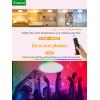 imagezouzai RGB Led Flush Mount Ceiling Light with Remote Control 12 inch 22W 2400LM 3000K6500K Dimmable Color Changing Wired Light Fixture Colorful for Bedroom Kids Room Party Festival White