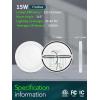 imagezouzai Third Generation LED Flush Mount Ceiling Light Dimmable 5CCT Reset 2700K3000K4000K5000K6000K7 inch 15W Ultra Thin Round Lighting Fixture for Bedroom ETL Listed 7 inch Black 12 PackWhite12 Pack