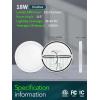 imagezouzai Third Generation LED Flush Mount Ceiling Light Dimmable 5CCT Reset 2700K3000K4000K5000K6000K7 inch 15W Ultra Thin Round Lighting Fixture for Bedroom ETL Listed 7 inch Black 12 PackWhite1 Pack