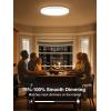 imagezouzai Third Generation LED Flush Mount Ceiling Light Dimmable 5CCT Reset 2700K3000K4000K5000K6000K7 inch 15W Ultra Thin Round Lighting Fixture for Bedroom ETL Listed 7 inch Black 12 PackWhite1 Pack