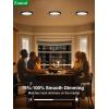 imagezouzai Third Generation LED Flush Mount Ceiling Light Dimmable 5CCT Reset 2700K3000K4000K5000K6000K7 inch 15W Ultra Thin Round Lighting Fixture for Bedroom ETL Listed 7 inch Black 12 PackBlack12 Pack