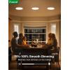 imagezouzai Third Generation LED Flush Mount Ceiling Light Dimmable 5CCT Reset 2700K3000K4000K5000K6000K7 inch 15W Ultra Thin Round Lighting Fixture for Bedroom ETL Listed 7 inch Black 12 PackWhite1 Pack