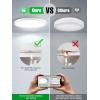 imagezouzai Third Generation LED Flush Mount Ceiling Light Dimmable 5CCT Reset 2700K3000K4000K5000K6000K7 inch 15W Ultra Thin Round Lighting Fixture for Bedroom ETL Listed 7 inch Black 12 PackWhite2 Pack
