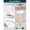 imagezouzai Third Generation LED Flush Mount Ceiling Light Dimmable 5CCT Reset 2700K3000K4000K5000K6000K7 inch 15W Ultra Thin Round Lighting Fixture for Bedroom ETL Listed 7 inch Black 12 PackWhite1 Pack