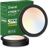 imagezouzai LED Flush Mount Ceiling Light Dimmable 5CCT Selectable 2700K3000K4000K5000K6000K7 Inch 15W Super Slim for Bedroom Energy Star ampamp ETL Listed7 inch4 PackBlack