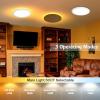 imagezouzai 12 Inch LED Flush Mount Ceiling Light Fixture with Night Light 22W 2400LM 2700K3000K3500K4000K5000K Selectable Dimmable Ceiling Lights for Bedroom Dining Room Kitchen Round White