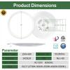 imagezouzai 12 Inch LED Flush Mount Ceiling Light Fixture with Night Light 22W 2400LM 2700K3000K3500K4000K5000K Selectable Dimmable Ceiling Lights for Bedroom Dining Room Kitchen Round White