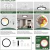 imagezouzai 12 Inch LED Flush Mount Ceiling Light Fixture with Night Light Black22W 2400LM 2700K3000K3500K4000K5000K Selectable Dimmable Ceiling Lights for BedroomRemote Control