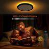 imagezouzai 12 Inch LED Flush Mount Ceiling Light Fixture with Night Light Black22W 2400LM 2700K3000K3500K4000K5000K Selectable Dimmable Ceiling Lights for BedroomRemote Control