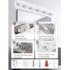 imagezouzai 41 inch 6 Lights LED Vanity Lighting FixturesOver Mirror 360 Beam Angle High Brightness 3CCT dimmableModern Chrome Bathroom Vanity Lights ETL Certificated
