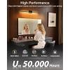imagezouzai Second Generation Modern LED Bathroom Vanity Light Bar Black IP44 Over Mirror Bath Wall Fixture 5CCT Adjustable DualSided 180 Adjustable Angle 32 inch40 inch