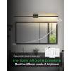 imagezouzai Second Generation Modern LED Bathroom Vanity Light Bar Black IP44 Over Mirror Bath Wall Fixture 5CCT Adjustable DualSided 180 Adjustable Angle 32 inch48 inch