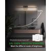 imagezouzai Second Generation Modern LED Bathroom Vanity Light Bar Black IP44 Over Mirror Bath Wall Fixture 5CCT Adjustable DualSided 180 Adjustable Angle 32 inch32 inch