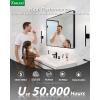 imagezouzai Second Generation Modern LED Bathroom Vanity Light Bar Black IP44 Over Mirror Bath Wall Fixture 5CCT Adjustable DualSided 180 Adjustable Angle 32 inch16 inch 2nd Gen