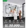 imagezouzai Second Generation Modern LED Bathroom Vanity Light Bar Black IP44 Over Mirror Bath Wall Fixture 5CCT Adjustable DualSided 180 Adjustable Angle 32 inch24 inch 2nd Gen