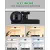 imagezouzai Second Generation Modern LED Bathroom Vanity Light Bar Black IP44 Over Mirror Bath Wall Fixture 5CCT Adjustable DualSided 180 Adjustable Angle 32 inch32 inch