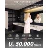 imagezouzai Second Generation Modern LED Bathroom Vanity Light Bar Black IP44 Over Mirror Bath Wall Fixture 5CCT Adjustable DualSided 180 Adjustable Angle 32 inch32 inch