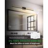imagezouzai Second Generation Modern LED Bathroom Vanity Light Bar Black IP44 Over Mirror Bath Wall Fixture 5CCT Adjustable DualSided 180 Adjustable Angle 32 inch40 inch
