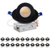 imagezouzai 20 Pack 4 inch 5CCT LED Gimbal Led Recessed Light with Junction Box 36090 Adjustable Directional Eyeball Lighting Dimmable 2700K3000K3500K4000K5000K 900LM 10W85WETLampampEnergy Star