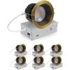 imagezouzai 12 Pack 3 Inch 5CCT LED anit Glare Down Light with Junction Box 2700K3000K3500K4000K5000K Selectable LED spot Dimmable  ETL and Energy Star Certified Black 3 inch 12 PackBronze