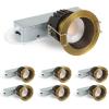 imagezouzai 12 Pack 3 Inch 5CCT LED anit Glare Down Light with Junction Box 2700K3000K3500K4000K5000K Selectable LED spot Dimmable  ETL and Energy Star Certified Black 3 inch 12 PackBronze