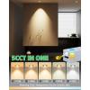 imagezouzai 12 Pack 3 Inch 5CCT LED anit Glare Down Light with Junction Box 2700K3000K3500K4000K5000K Selectable LED spot Dimmable  ETL and Energy Star Certified Black 3 inch 12 PackBronze