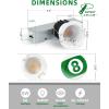 imagezouzai 12 Pack 3 Inch 5CCT LED anit Glare Down Light with Junction Box 2700K3000K3500K4000K5000K Selectable LED spot Dimmable  ETL and Energy Star Certified Black 3 inch 12 PackWhite