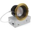 imagezouzai 12 Pack 3 Inch 5CCT LED anit Glare Down Light with Junction Box 2700K3000K3500K4000K5000K Selectable LED spot Dimmable  ETL and Energy Star Certified Black 3 inch 12 PackBronze