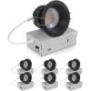 imagezouzai 12 Pack 3 Inch 5CCT LED anit Glare Down Light with Junction Box 2700K3000K3500K4000K5000K Selectable LED spot Dimmable  ETL and Energy Star Certified Black 3 inch 12 PackBlack