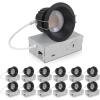 imagezouzai 12 Pack 3 Inch 5CCT LED anit Glare Down Light with Junction Box 2700K3000K3500K4000K5000K Selectable LED spot Dimmable  ETL and Energy Star Certified Black 3 inch 12 PackBlack