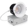imagezouzai 12 Pack 3 Inch 5CCT LED anit Glare Down Light with Junction Box 2700K3000K3500K4000K5000K Selectable LED spot Dimmable  ETL and Energy Star Certified Black 3 inch 12 PackWhite