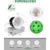 imagezouzai 12 Pack 3 Inch 5CCT LED anit Glare Down Light with Junction Box 2700K3000K3500K4000K5000K Selectable LED spot Dimmable  ETL and Energy Star Certified Black 3 inch 12 PackWhite