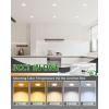 imagezouzai 24 Pack UltraThin LED Recessed Ceiling Light with Junction Box 5CCT Adjustable Dimmable CanKiller Downlight  ETL and Energy Star Certified Baffle 6 inch4 inch