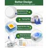 imagezouzai 24 Pack UltraThin LED Recessed Ceiling Light with Junction Box 5CCT Adjustable Dimmable CanKiller Downlight  ETL and Energy Star Certified Baffle 6 inch4 inch
