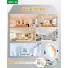 imagezouzai 24 Pack UltraThin LED Recessed Ceiling Light with Junction Box 5CCT Adjustable Dimmable CanKiller Downlight  ETL and Energy Star Certified Baffle 6 inch4 inch