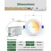 imagezouzai 24 Pack UltraThin LED Recessed Ceiling Light with Junction Box 5CCT Adjustable Dimmable CanKiller Downlight  ETL and Energy Star Certified Baffle 6 inch4 inch