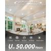 imagezouzai 24 Pack UltraThin LED Recessed Ceiling Light with Junction Box 5CCT Adjustable Dimmable CanKiller Downlight  ETL and Energy Star Certified Baffle 6 inch6 inch