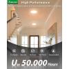 imagezouzai 24 Pack UltraThin LED Recessed Ceiling Light with Junction Box 5CCT Adjustable Dimmable CanKiller Downlight  ETL and Energy Star Certified Baffle 6 inch6 inch