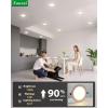 imagezouzai 24 Pack UltraThin LED Recessed Ceiling Light with Junction Box 5CCT Adjustable Dimmable CanKiller Downlight  ETL and Energy Star Certified Baffle 6 inch6 inch