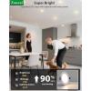 imagezouzai 24 Pack UltraThin LED Recessed Ceiling Light with Junction Box 5CCT Adjustable Dimmable CanKiller Downlight  ETL and Energy Star Certified Baffle 6 inch4 inch